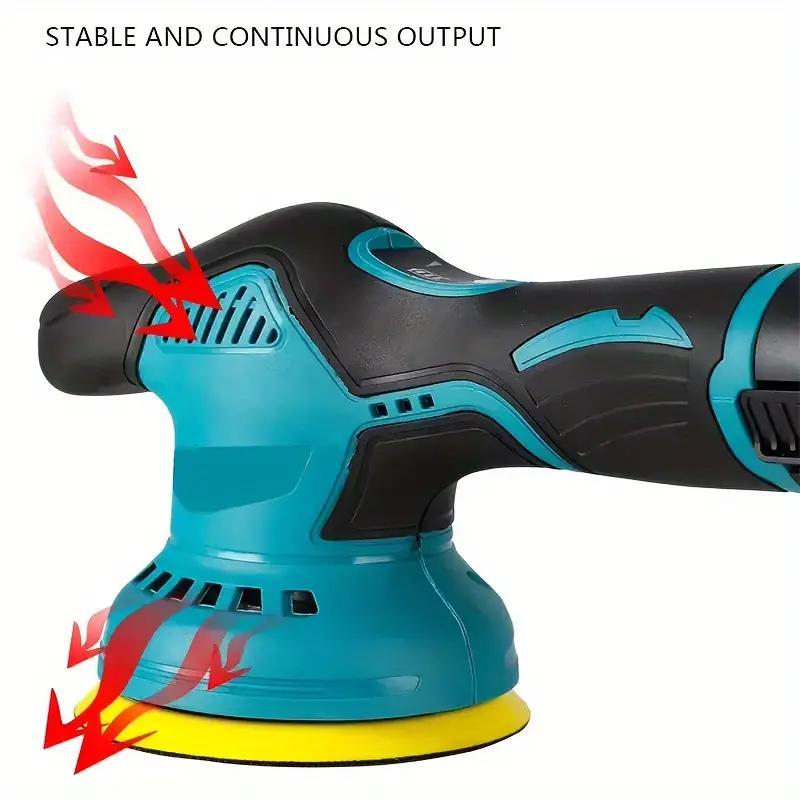 Wireless Car Polisher 6inch Mini Set, equipped with 2 12V rechargeable batteries, 5500 RPM, adjustable speed, 6 speed settings, used for fine polishing and scratch removal on cars and boats