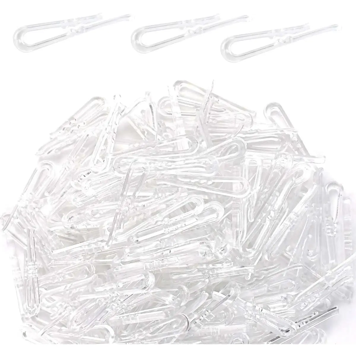 200 count Clear Plastic U Shape  Clips Folding Clip for Shirt Pants Ties Socks Shirts Fabric Clip with  Transparent Plastic Clothespins Hold Garments in Place Clothes Fixing Packing Clip