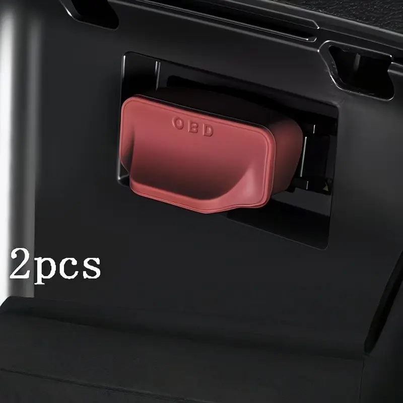 2-Piece Car Protective Covers, Obd Interface & Charging Port Caps, Universal Fit for Obd2 Diagnostic Ports & Ev Chargers, Essential Car Accessories