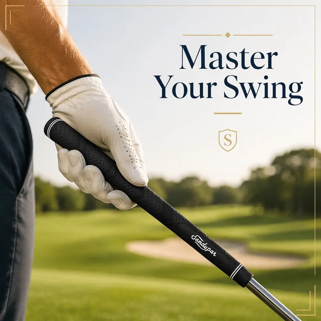 9 pieces of golf club grips, Golf Accessory, with divided anti-slip texture design, strong sweat absorption and anti-slip function, enhancing swing stability, made of wear-resistant rubber material, easy to install and replace