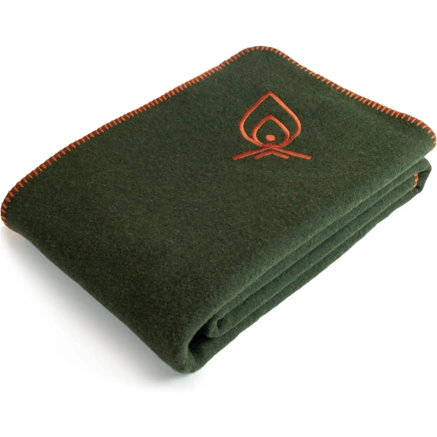 Merino  Blanket for Camping, Hiking and Backpacking - Water and Fire Resistant Camp  Blanket, -Warming and Durable With Double-Stitched Edging (66" x 90")