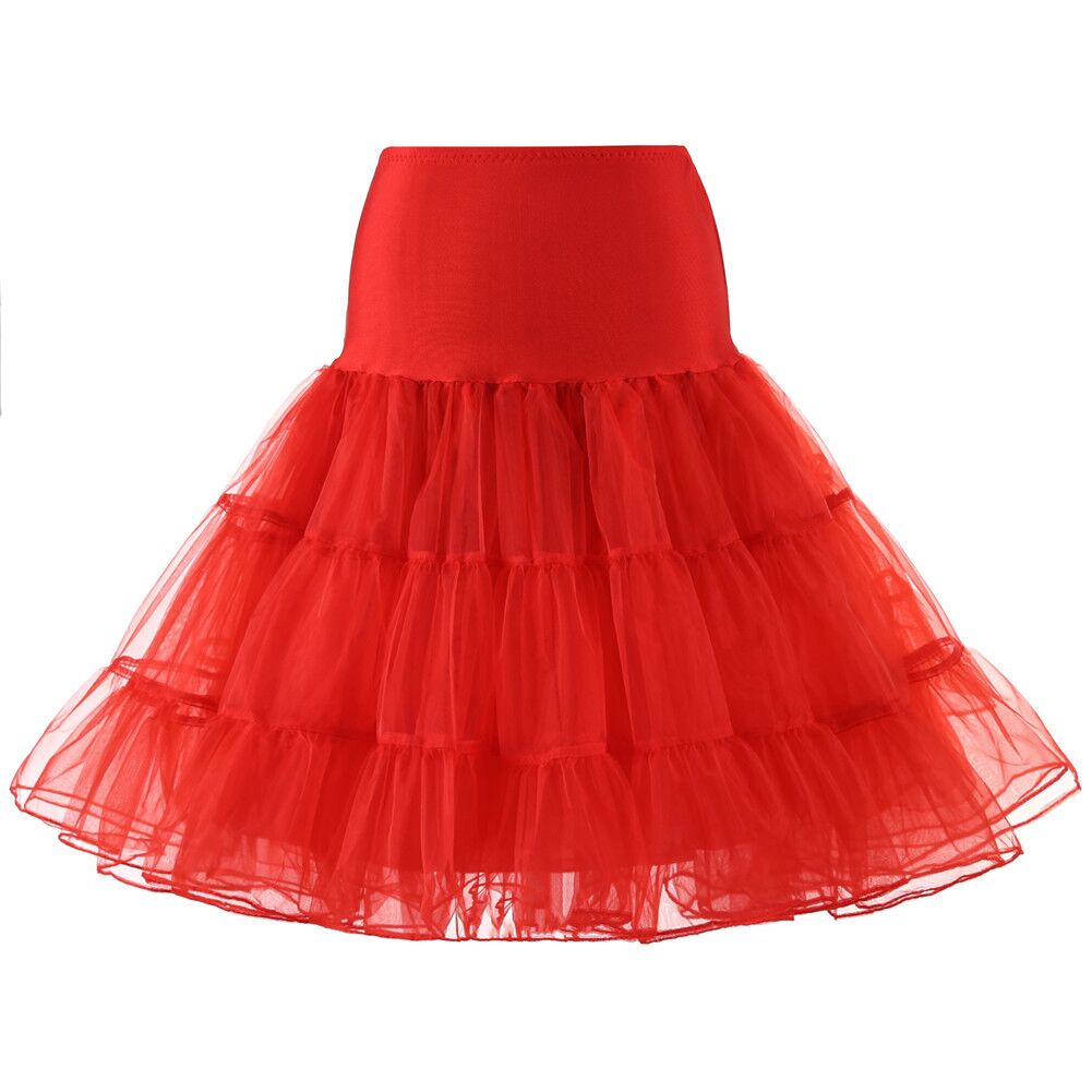 Short Tutu Petticoat Crinoline  50s Swing Vintage Tutu 26" Retro Underskirt Petticoat Fancy Net Rockabilly