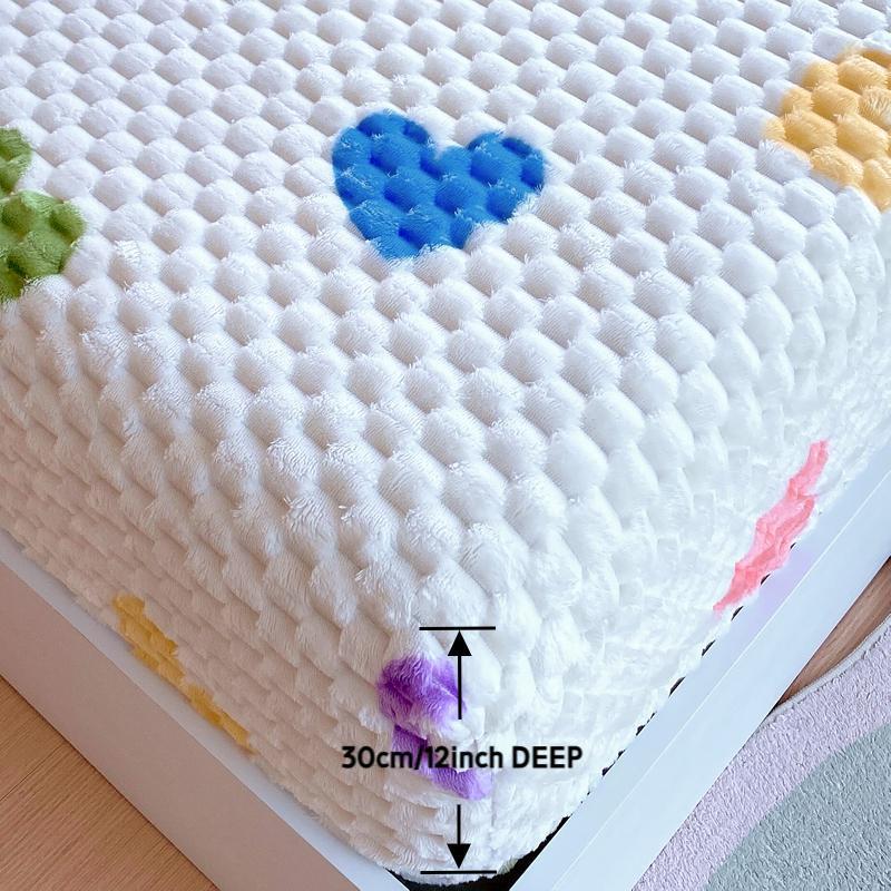 Thickened Cartoon Bedding Set, 1 Count Fitted Sheet & 2 Counts Pillowcase without Filler, Warm Touch Dustproof Soft and Comfortable Bedding, Soft Breathable Sheet, Bedding Sheets, Suitable for Bedroom and Guest Rooms #GLOBAL PICKS