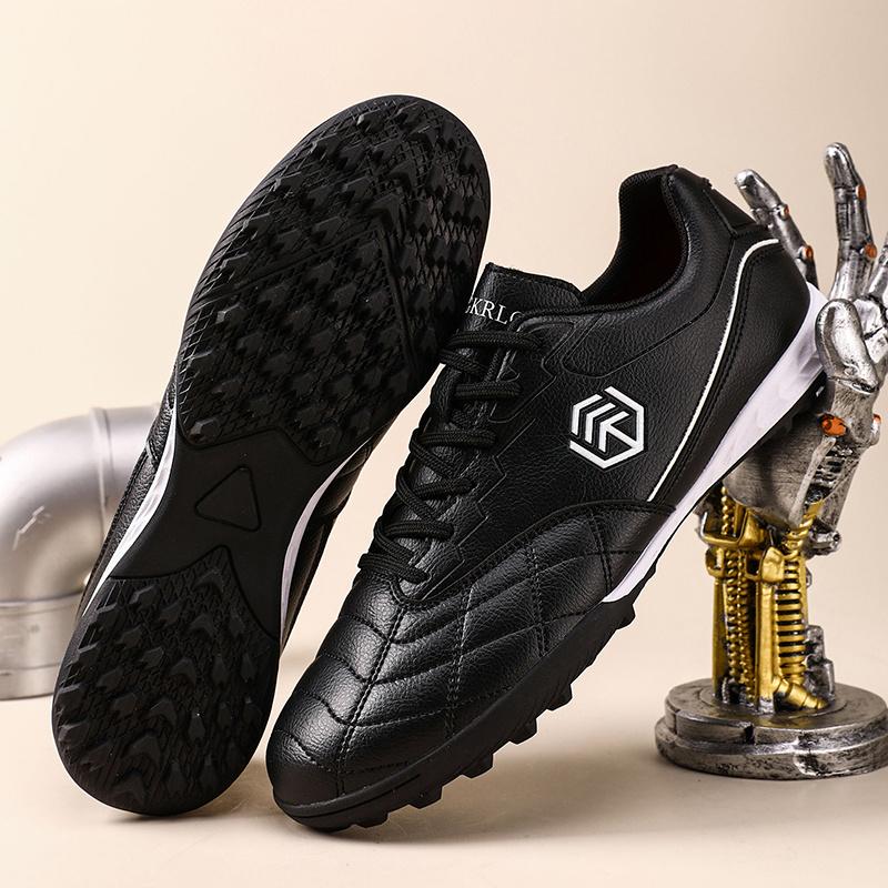 LISM Men'S Neon Green & Low-Top Football Cleats - Lace-Up Synthetic Cover Soccer Shoes with Cushioned Rubber Sole, Breathable PU Lining & Arch Support