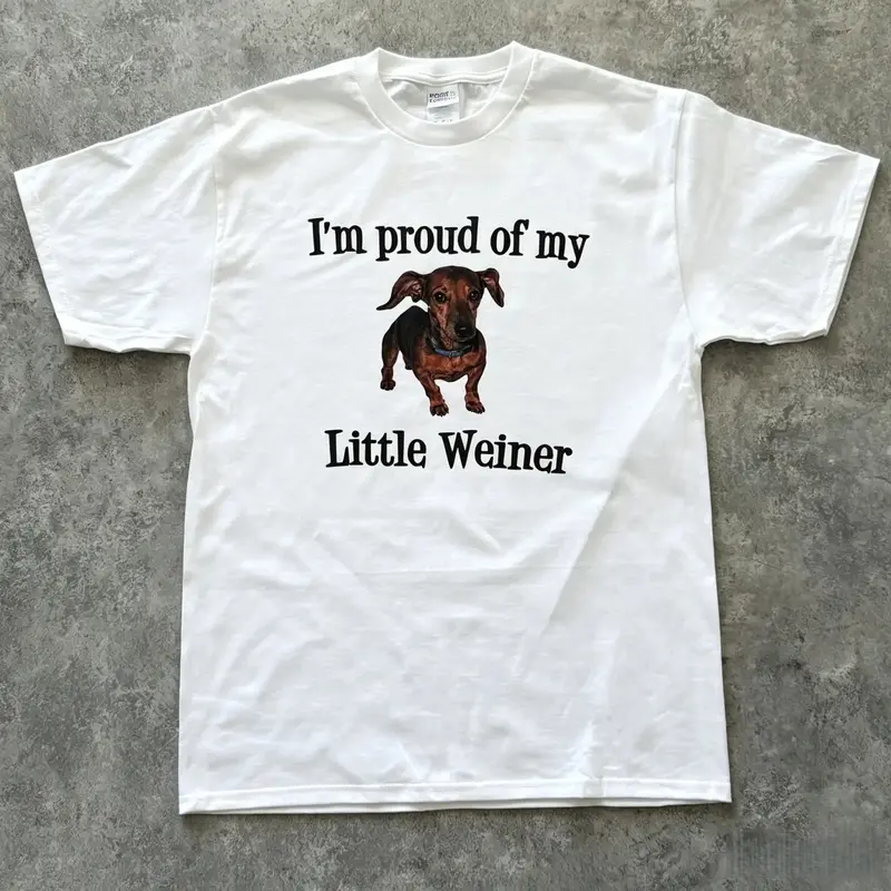 Men's Funny Weiner Dog Graphic T-Shirt, Casual Round Neck Shortsleeve Top in 100% Soft Combed Cotton, Pre-Shrunk, Tops, Funny T Shirt, Bark For Me Graphic Men's Short-Sleeve T-Shirts