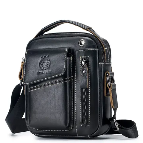 Men's Genuine Leather Shoulder Bag, Thickened Large Capacity Crossbody Bag, Vintage Small Handbag, Gift for Men, Travel Essentials, Men Gifts #GLOBAL PICKS