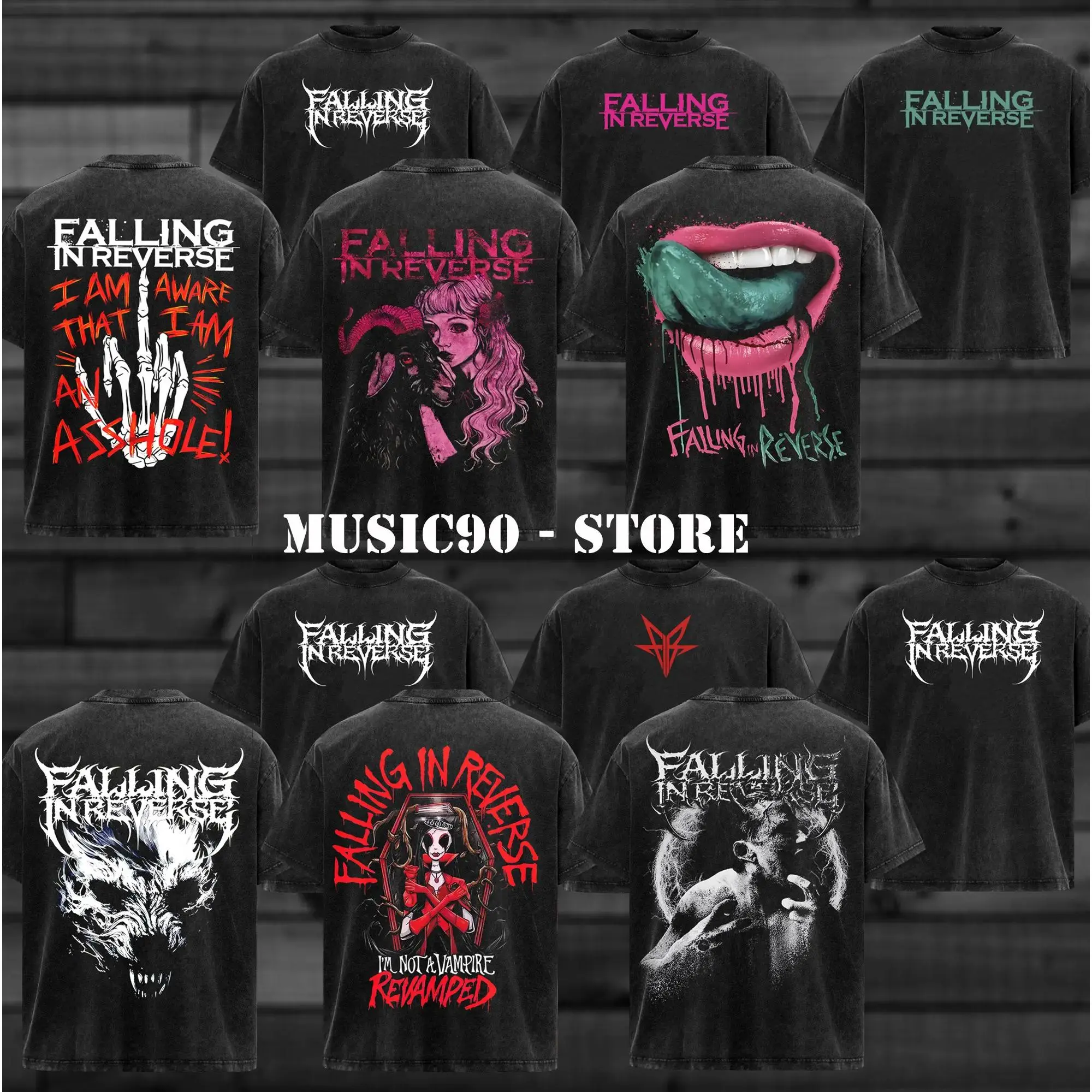 [Collection] Retro Falling In Reverse band T-Shirt , Falling In Reverse T-shirt , Rock Band Shirt, Retro Music Tee, Rock Music Lover Shirt, Vintage Band Shirts Casual Fabric Fit Top , Top Men's and Women's Clothing