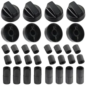 8 Pcs Universal Stove Knob Replacement Set, General Purpose Plastic Knobs, Suitable for Kitchen Appliances, Oven, Gas Stove Switches