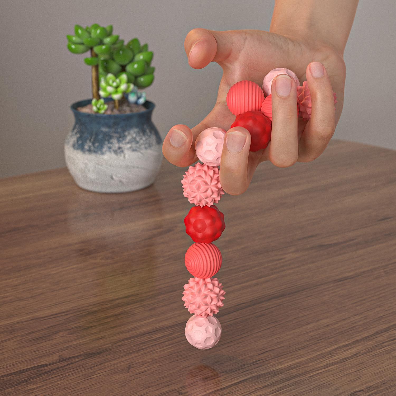 Fidget Balls Toy, 8 Counts Silicone Sensory Stress Relief Toy, Quiet Executive Desk Fidget Toys for Office, Fun Textures Roller Travel Toys Gift