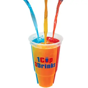 The World’s First Ever 3-Compartment WesCup  Permission to Be Indecisive. Have Fun, Party, and Reuse. Individual Cups Reusable Products