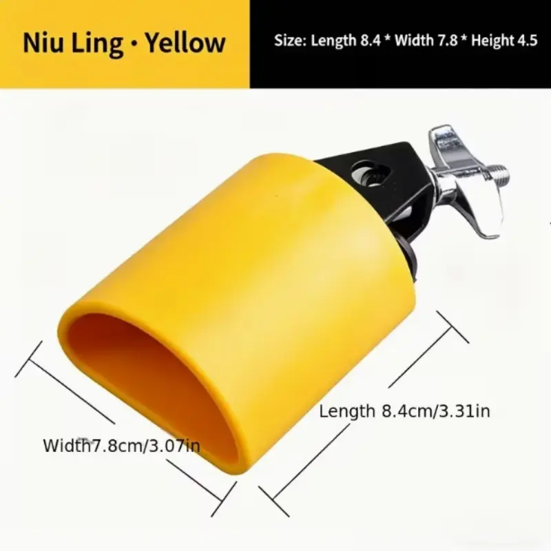 Resin Cowbell Drum Set, Dual Color, High-Quality Abs Resin, Clear Sound, Easy Installation, Lightweight, Durable, Ideal for Stage Performances