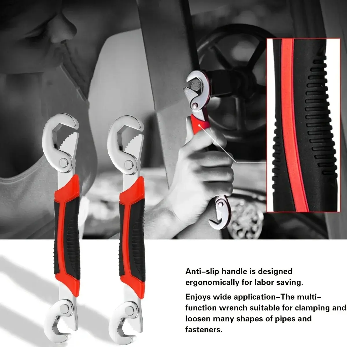 Heavy-Duty Promaster Adjustable Tool Set, Durable Stainless Steel Wrench & Pliers, Multi-Functional for DIY and Home Repairs
