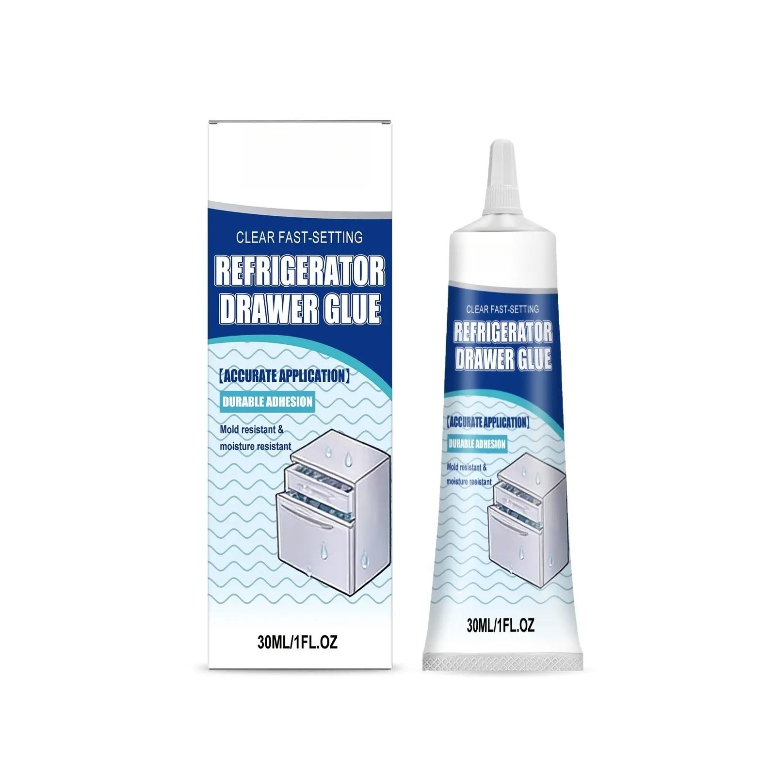 Refrigerator Drawer Adhesive - Convenient, Nail-Free, Strong Bonding For The Interior Of The Refrigerator - Multi-Purpose Glue