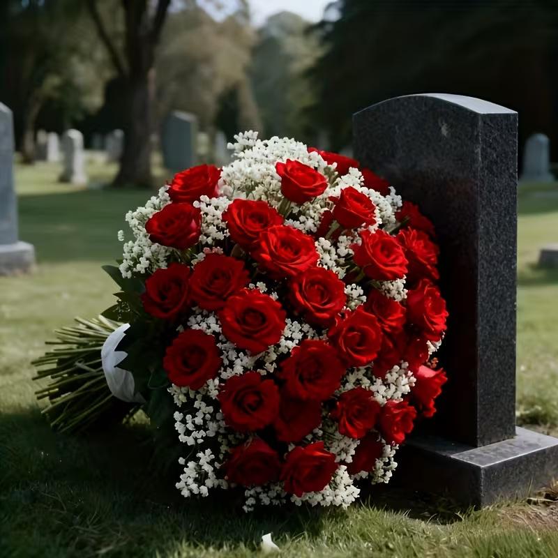 Rose, calla lily, tulip, popular artificial flowers, mixed with baby's breath, suitable for gifting