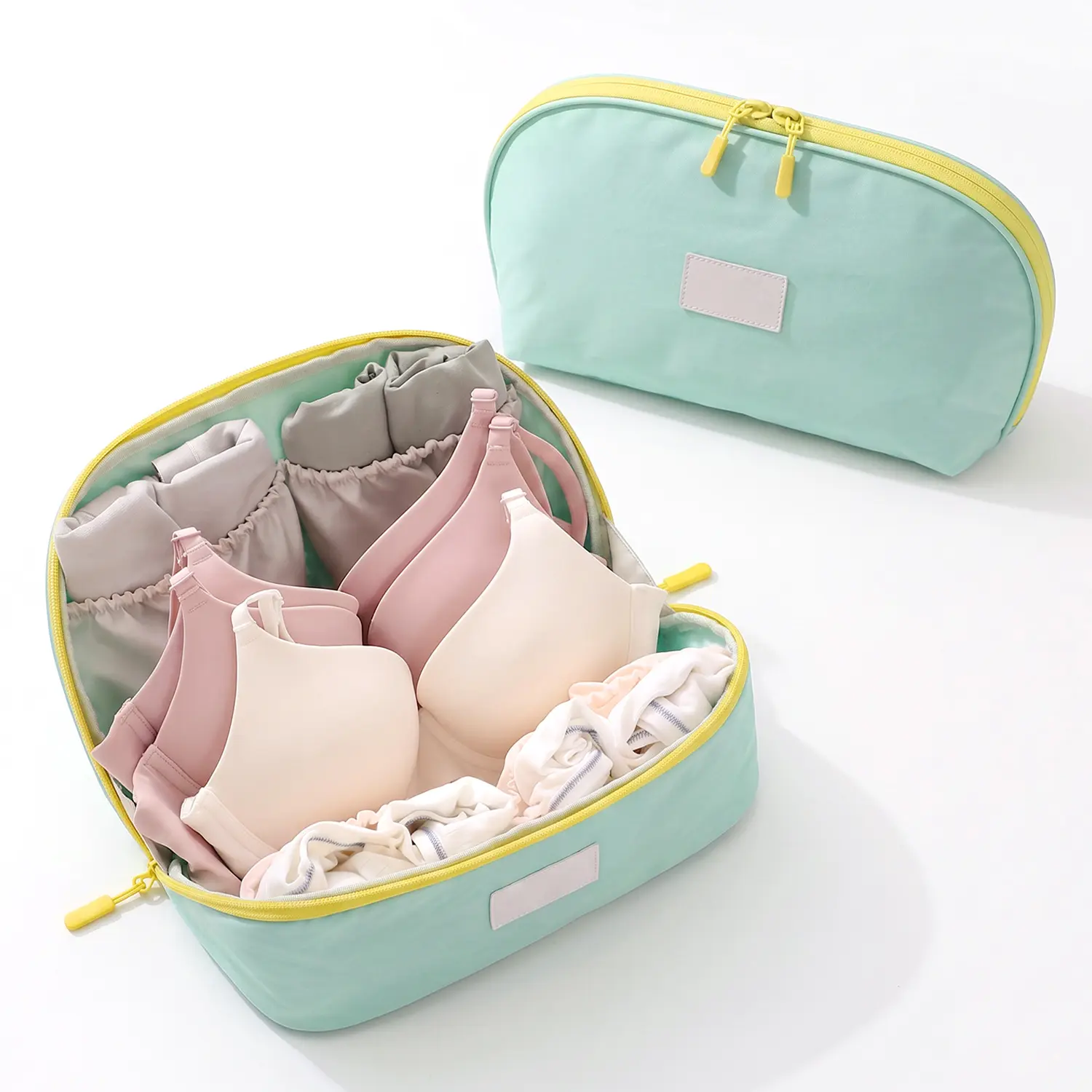 Travel Underwear Organizer Bag for Women, 3-in-1 Waterproof Lingerie Packing Cube with Bra Storage Compartment, Large Capacity Suitcase Organizer for Trips, Business Travel & Home Drawer Storage
