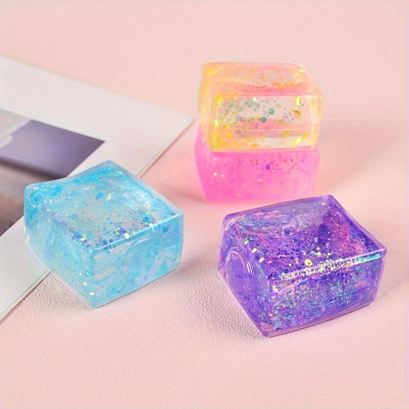 Aurora Malt Ice Cube Sensory Toy, Soft Tofu Slow Bounce Stress Ball, Square Plastic Fidget Squeeze for Office Break Room Party gifts Aurora Malt Ice Cube Sensory Toy, Soft Tofu Slow Bounce Stress Ball, Square Plastic Fidget Squeeze for Office Break Room Party gifts