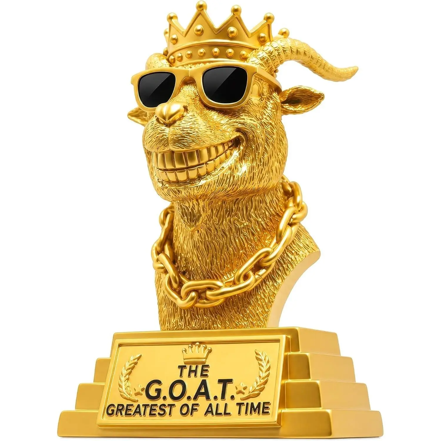 Gold 6-Inch Handmade Funny Goat Trophy Winner Award Gag Gift