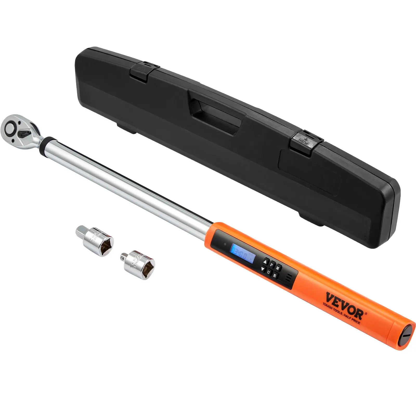 【DealsForYouDays】VEVOR Digital Torque Wrench, 1/2" Drive Electronic Torque Wrench, Torque Wrench Kit 25-250ft. lb/34-340n. m Torque Range Accurate to 2, 3-Mode Adjustable Torque Wrench Set with LED Buzzer Calibration