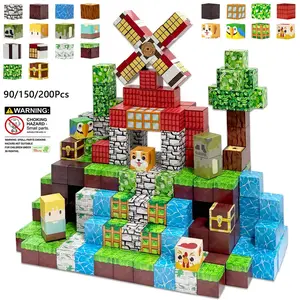 Children Magnetic Building Blocks Forest Hunt Theme, STEM Educational Sensory Toys, DIY Easy Assemble Construction Play Toys, Ideal Spring & Easter Gifts for Boys Girls random color/style