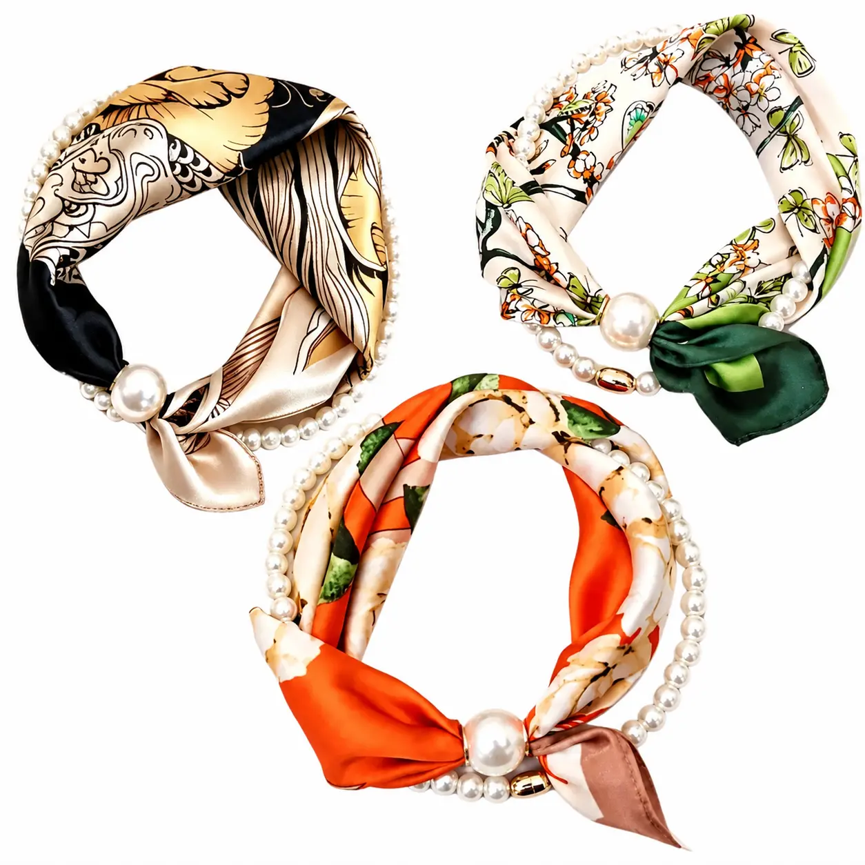 Three-Piece Lightweight Artistic Neck Warmer Set – Soft Knit Luxury Scarves for Women, Versatile All-Season Wear Ideal for Casual Outfits, Office Attire, and Cold-Weather Layering
