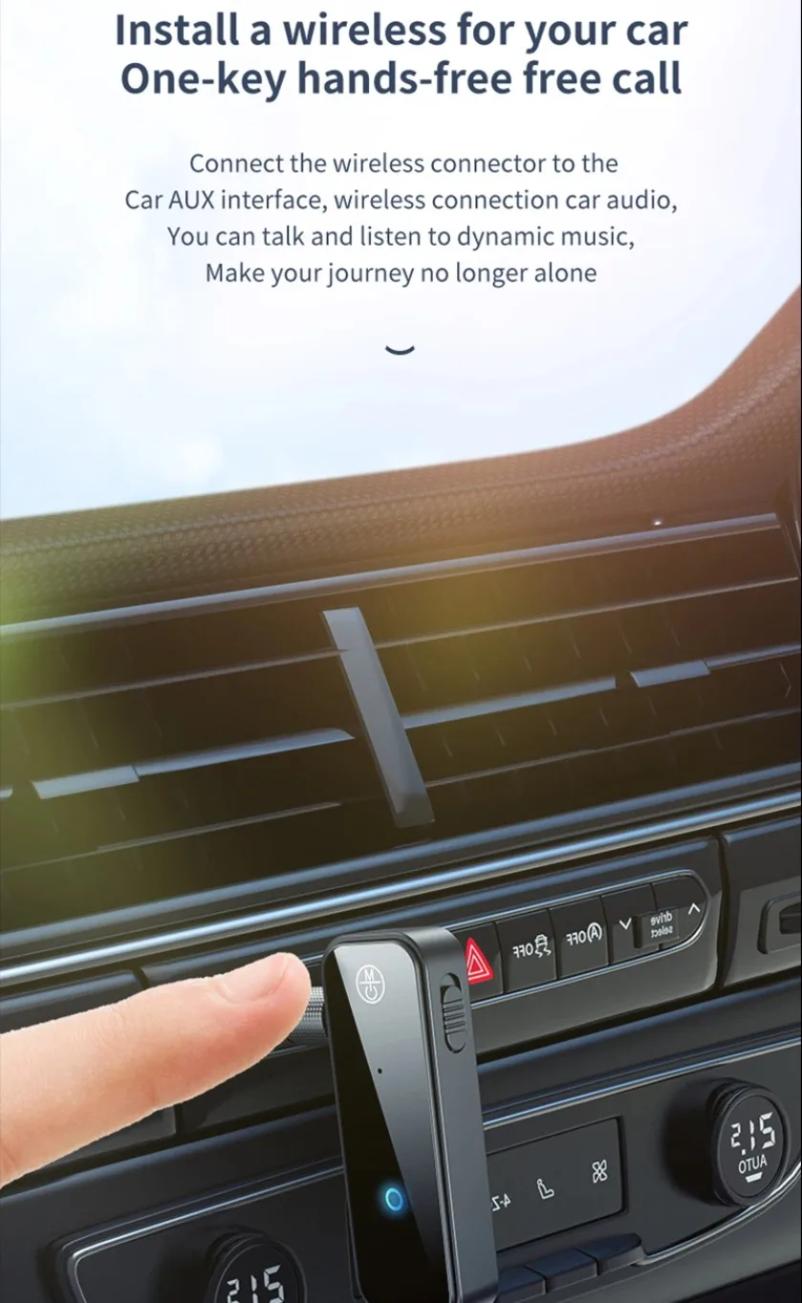 Bluetooth 6.0 Audio Wireless Adapter Receiver  Handfree Call 3.5mm AUX Jack USB Dongle Stereo Music For TV PC Car Kit