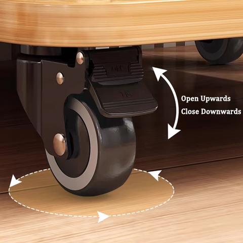 5 Tier Rotating Bookshelf, 360° Display Round Spinning Bookshelf with Wheels, Space-Saving, Small Space Rotating Bookshelf Tower for Bedroom, Living Room, Home, Office