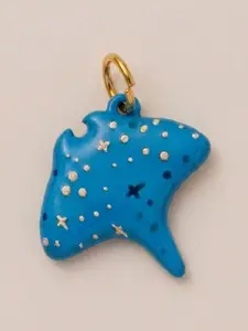 1pc Bohemian style pendant, Fashion pendants, stainless steel and dripping oil pendant, DIY free matching series, vacuum plated 18K gold in the furnace for color retention, suitable for DIY fashion accessories such as keychains, bags, and jewelry