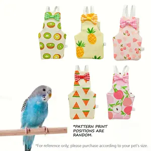 5 Pack Bird Diapers for Small Birds, Reusable Parrot Poop Pants, Soft Washable Bird Diaper for Cockatiel Sun Conure Quaker Parrot, Small Pet Bird Clothing