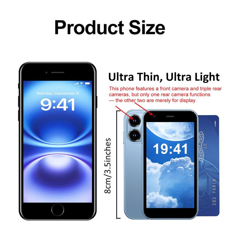 Student Mini Smartphone with 3-Inch HD Display, 2gb RAM, Dual Sim, 900mah Battery, Android System, Compact Design, Ideal for Studying