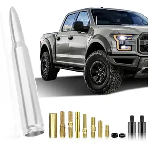 Upgrade 50 Cal Short Bullet Antenna, High-Quality Truck Accessories for Ford, Dodge, GMC, Chevy & Jeep Pickup Trucks Car Electronic Accessory