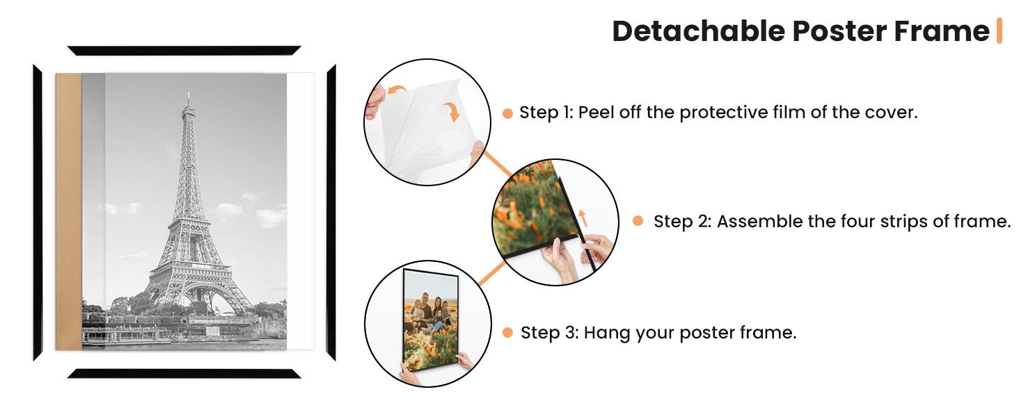 THE WELL KEPT Picture Frame For 18x24 Black 3 Pack, Scratch-Proof Poster Frames For 18x24 for Photo Gallery-Slide-In Strips, Horizontal or Vertical Wall Mounting Decoration Items Home Decor Accessory THE WELL KEPT Picture Frame For 18x24 Black 3 Pack, Scratch-Proof Poster Frames For 18x24 for Photo Gallery-Slide-In Strips, Horizontal or Vertical Wall Mounting Decoration Items Home Decor Accessory