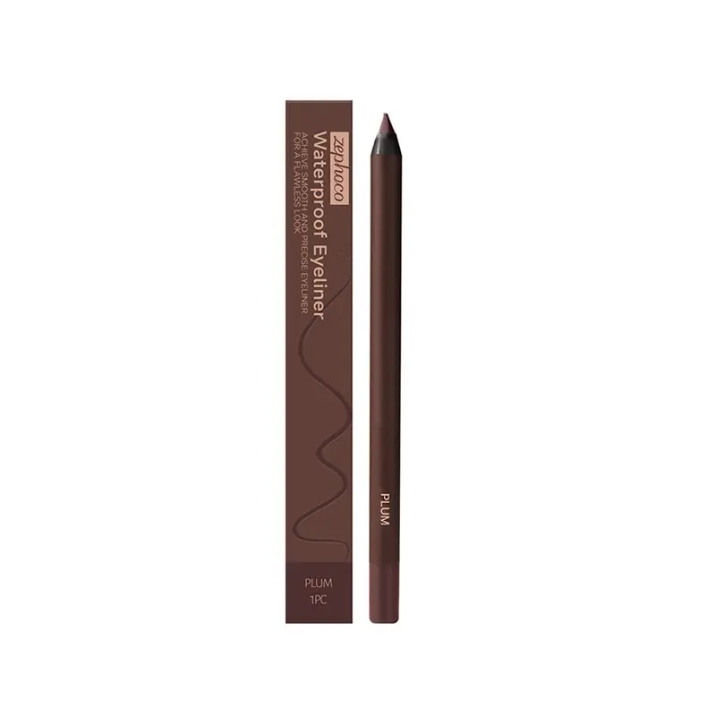 Zephoco Plum Gel Eyeliner Pencil Longwear Eyeliner Eye Pencils Waterproof Anti-Smudge, Smooth Precise Lines for All Eye Looks
