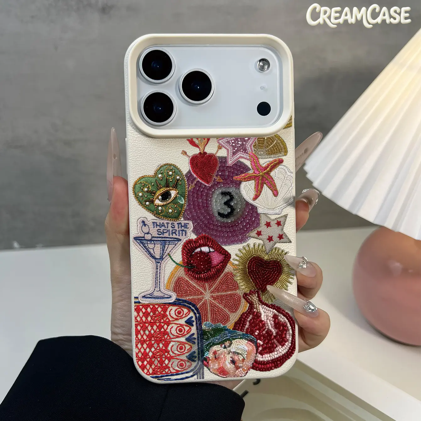 1PC Vintage-Style Beaded Embroidery Art Collage Pattern TPU Phone Case (Compatible with iPhone 17/17 Pro/17 Pro Max/17 Air, iPhone 16/16 Pro/16 Pro Max/16 Plus, iPhone 15/15 Pro/15 Pro Max, iPhone 14/14 Plus/14 Pro Max, iPhone 13/13 Pro Max, iPhone 12 Pro