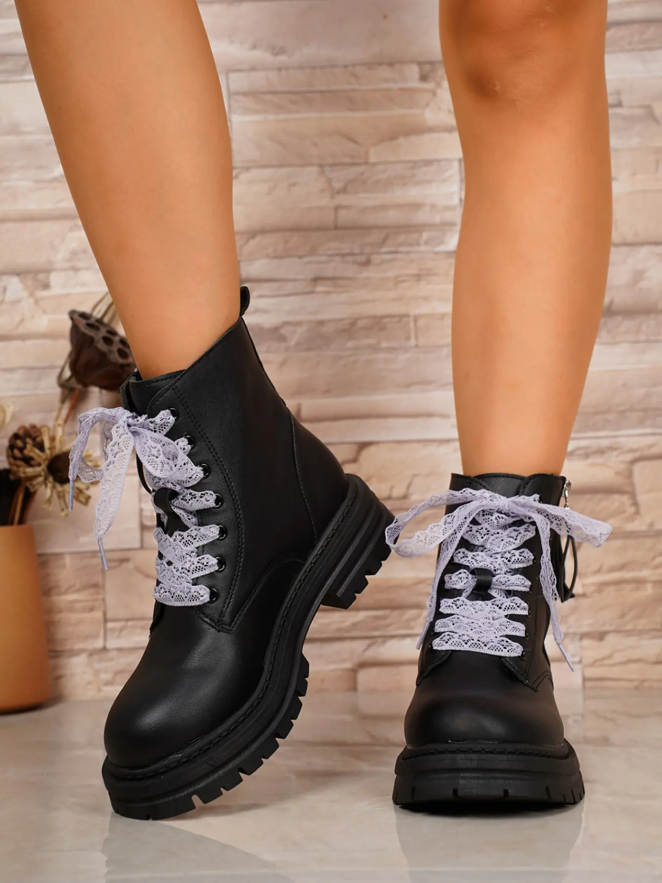 Women's New PU Leather Retro Boots, Dual Side Metal Zippers, Thick Rubber Sole, Easy On/off, All Seasons