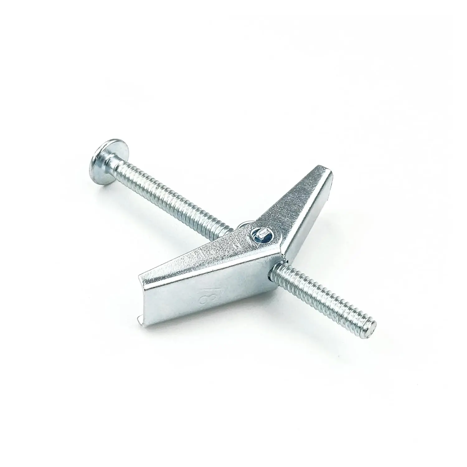 Zinc-Plated Steel Toggle Bolts with Wing Nuts, 1/8 x 2" Rust-Resistant Spring-Action Fasteners for Heavy Items, Drywall (25 Pack)