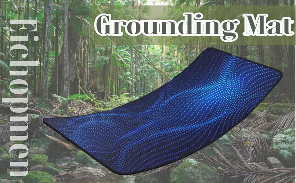Grounding Mat for Bed King, Grounding Mats,Grounding Pad for Sleep,Anti-Slip PU Grounding Sheets with Grounding Cord,Improves Sleep, relieves Stress & Pain (King 78''x27'')