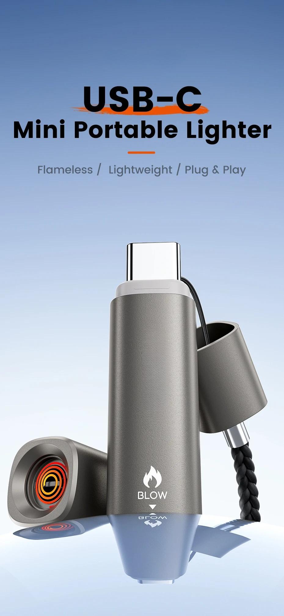 Type-C Mini Electric  Plug&Play Blow to  Mobile  Windproof Fast