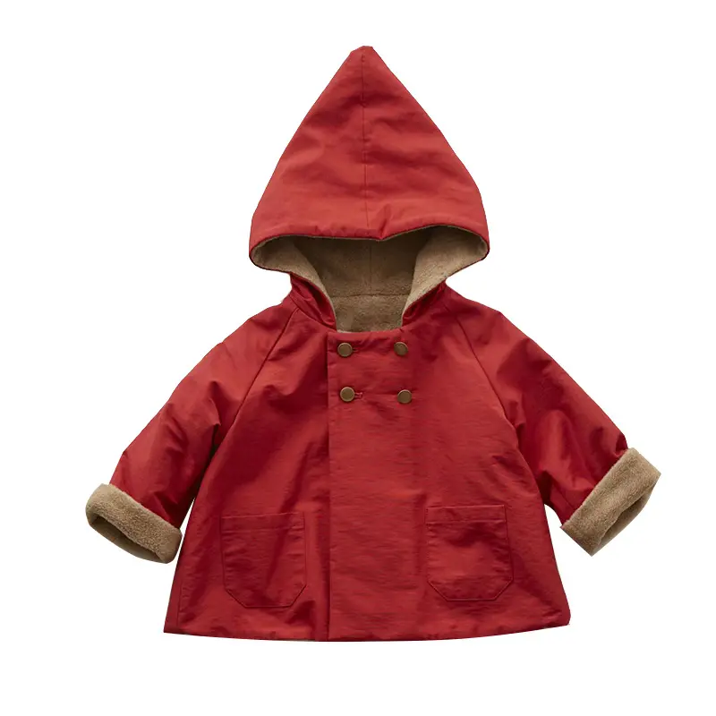Kids Fleece Lined Windbreaker Coat, Windproof Warm Outerwear For Children, Versatile Casual Jacket Suitable For Daily Wear, School Time, Playdates And Casual Outdoor Activities In Cool Weather