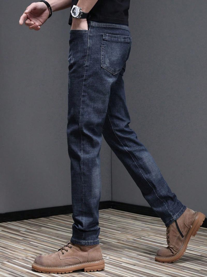 Men's Denim Pants, Casual Comfy Jeans for Daily Wear, Fashion Men's Bottoms for All Seasons