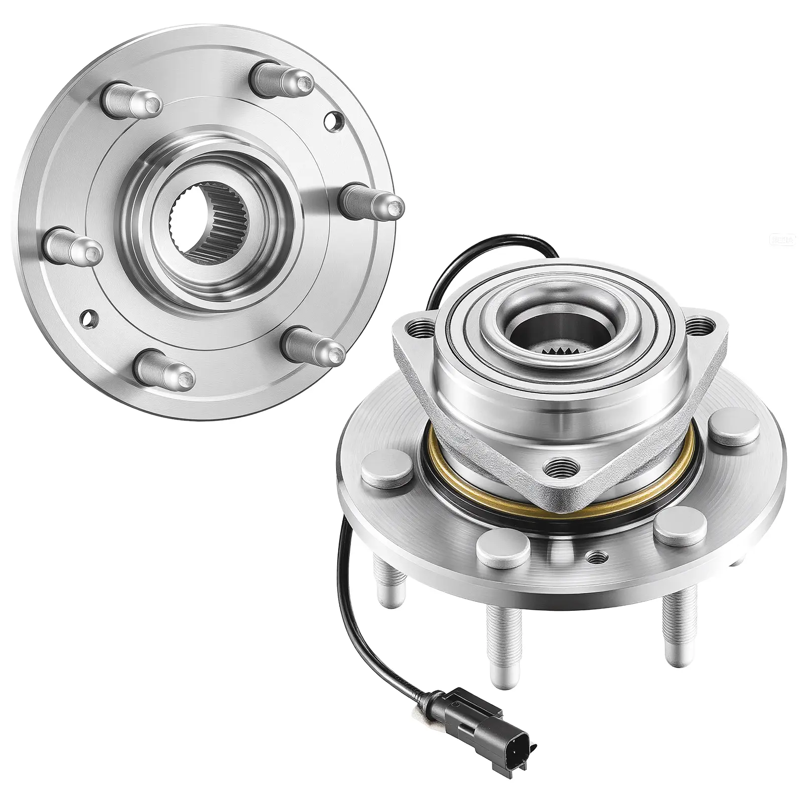 2-Piece Front Wheel Bearing & Hub Assembly with ABS Sensor, OEM Parts Fit for 2020 Cadillac Escalade (Base, Platinum, Luxury) & Chevy Suburban (LS, LT) Sport Utility Vehicles