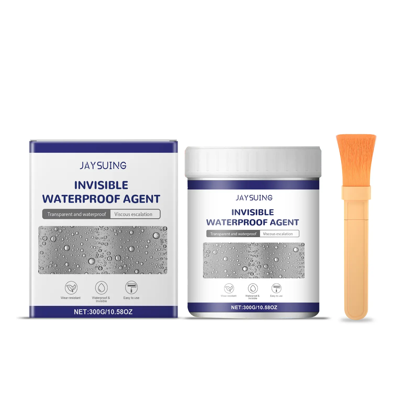 Jaysuing Polyurethane Transparent Waterproof Glue for Tile Walls - 1 Set, 358g Penetrating Sealant, Leak-Proof, Wear-Resistant Home Renovation Coating with 3-Year Durability