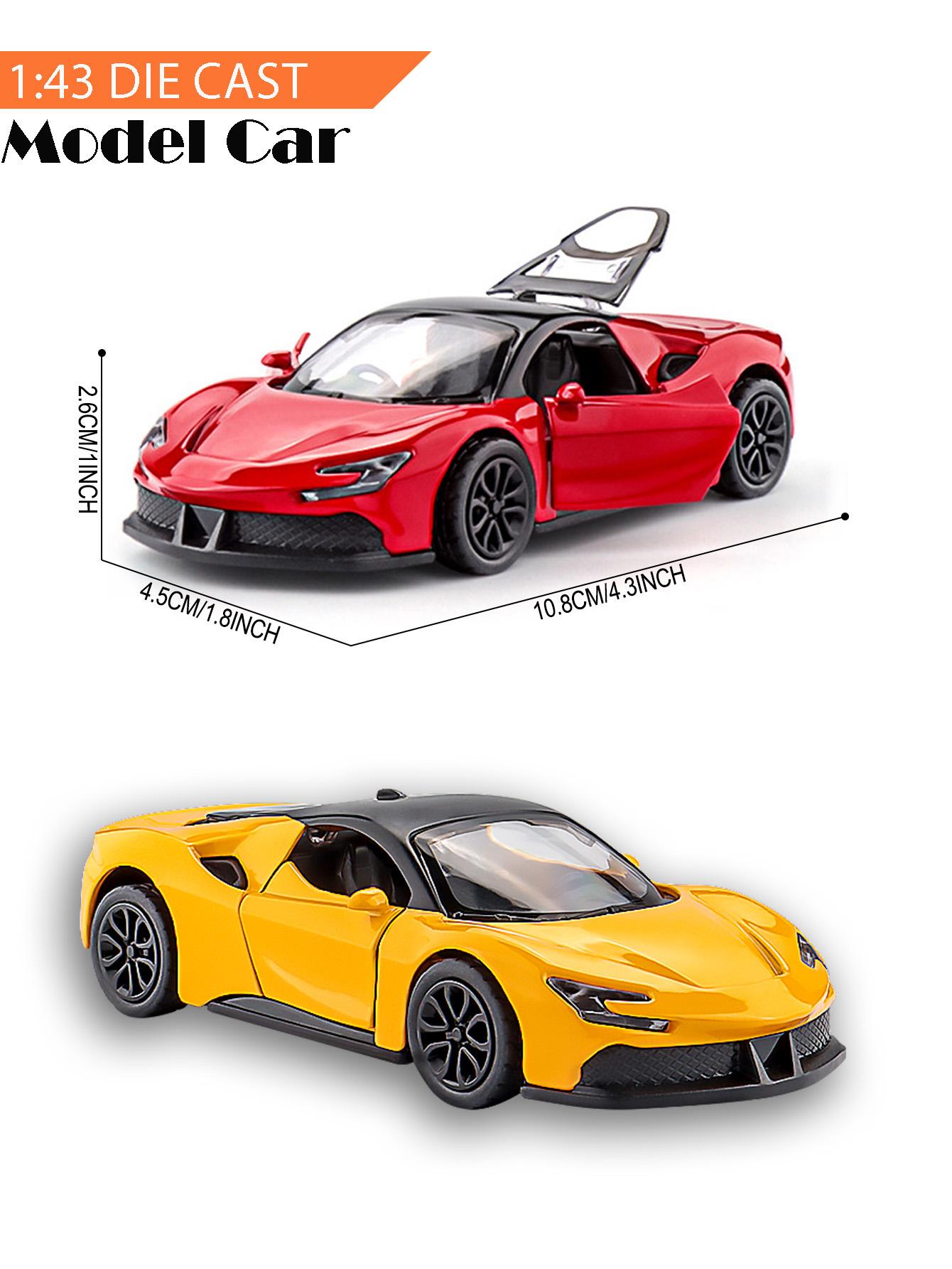 1:43 Scale 4 Inch Die Cast Model Race Car Toy with Pullback Action Alloy Model Car for Collection and Ornament Birthday Gift Boy