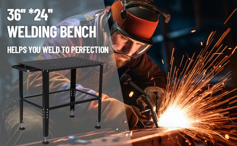 GARVEE Welding Tables: Versatile Steel Workbenches with 36"x24" and 36"x19" Surfaces, 1500lbs and 1200lbs Load Capacities, Ideal for Heavy-Duty Welding and Fabrication Projects.