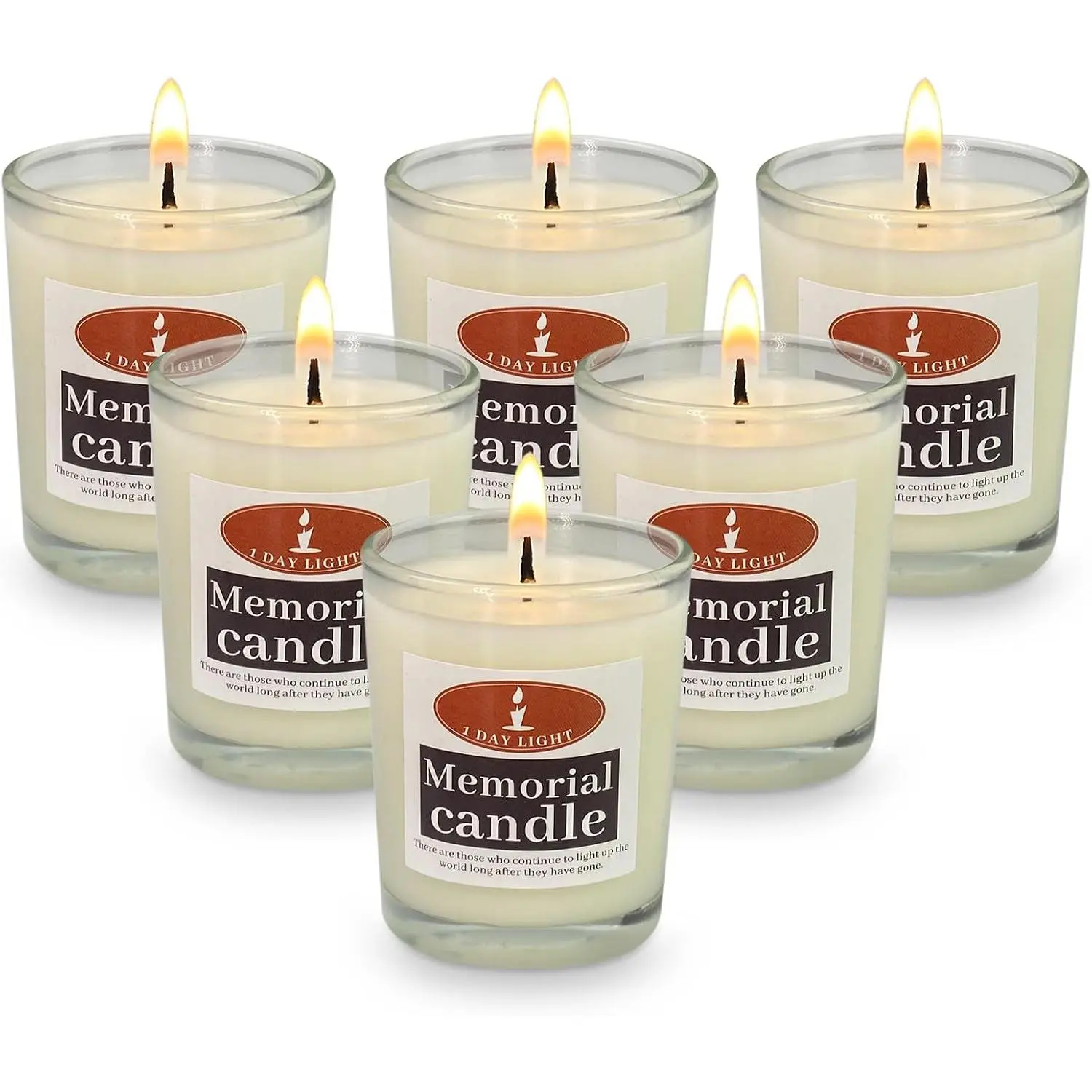 Soy Wax Yahrzeit Memorial Candles (6 Pack) – Hand-Poured, Bereavement Gifts for Jewish Sympathy & Remembrance