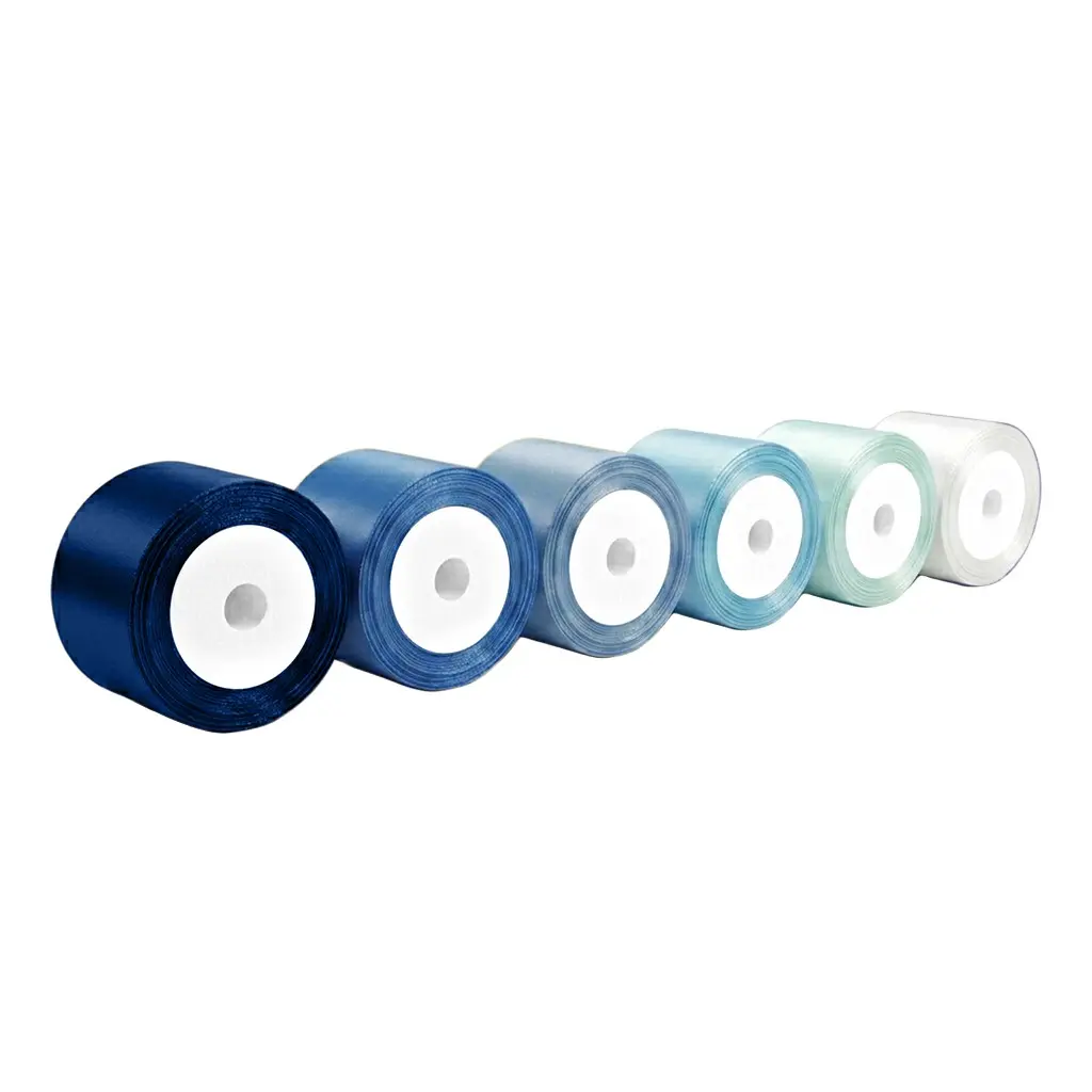 6 Rolls Multi-Color Glossy Satin Ribbon, 1.5 Inch Width, 180ft Total Length, DIY Decorative Ribbon for Gift Wrapping, Wedding, Hair Accessories
