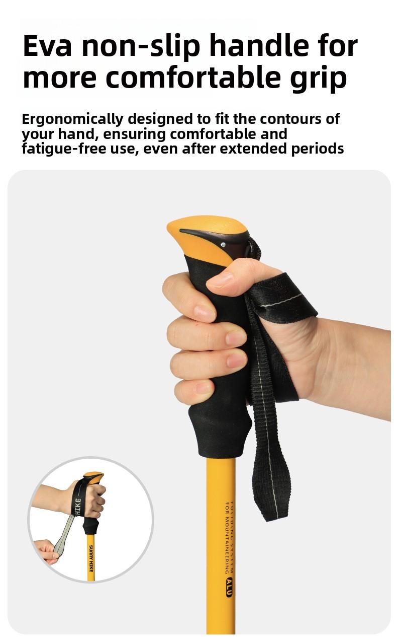 Folding hiking poles ultralight carbon fiber trekking poles professional outdoor hiking gear walking sticks climbing