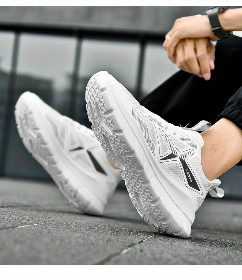 (New)2026 New Unisex Thick-Soled Breathable Running Shoes - Lightweight EVA Cushion,  "Poop Feel" Design, Black & White Colorway for Outdoor Casual Sports & Jogging, Foam Runner Shoes, Active Lifestyle, Sporty Look, Cushioned Sole, Athletic Footwear