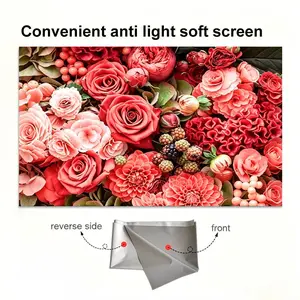 Simple Anti-Glare Projection Screen for Office, Outdoor, Indoor Use, Wall Mounted, 30-133 Inches, Includes Installation Accessories