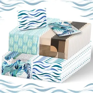 100 Pack 3 Ply Pocket Tissues, Slim Soft Portable Facial Tissue, Wallet Size for Wedding Holiday Party Supplies, 4 Styles