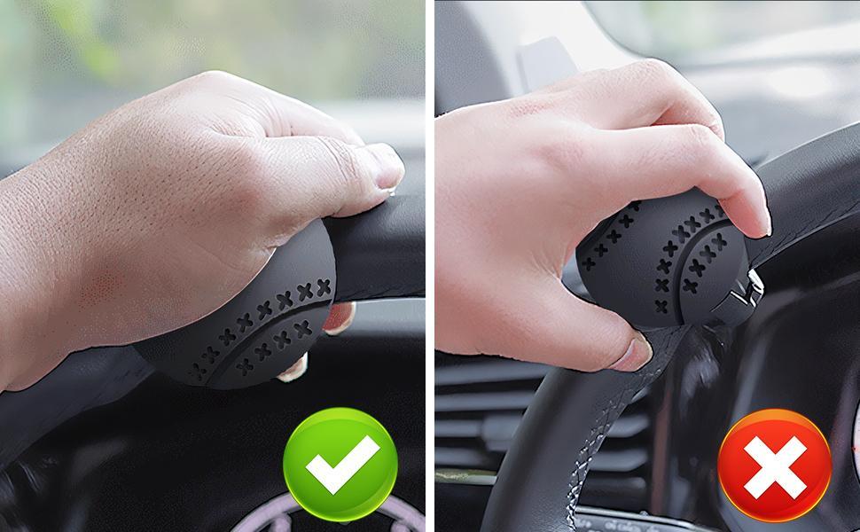 Car Steering Wheel Booster Steering Wheel Spinner Knob 360 Degree Rotation Steering Wheel Knob Ball Labor-saving One Hand Steering Booster Car Accessories soft silicone wheel booster ball anti-slip boat